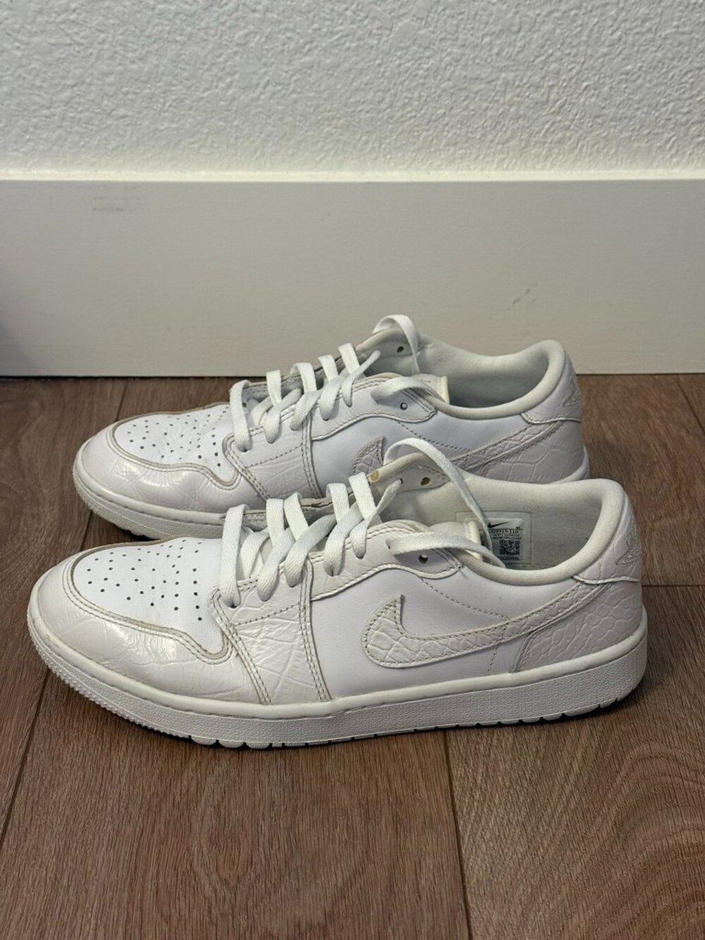 Nike Golf Air Jordan 1 Low G Triple White – Lightly Used